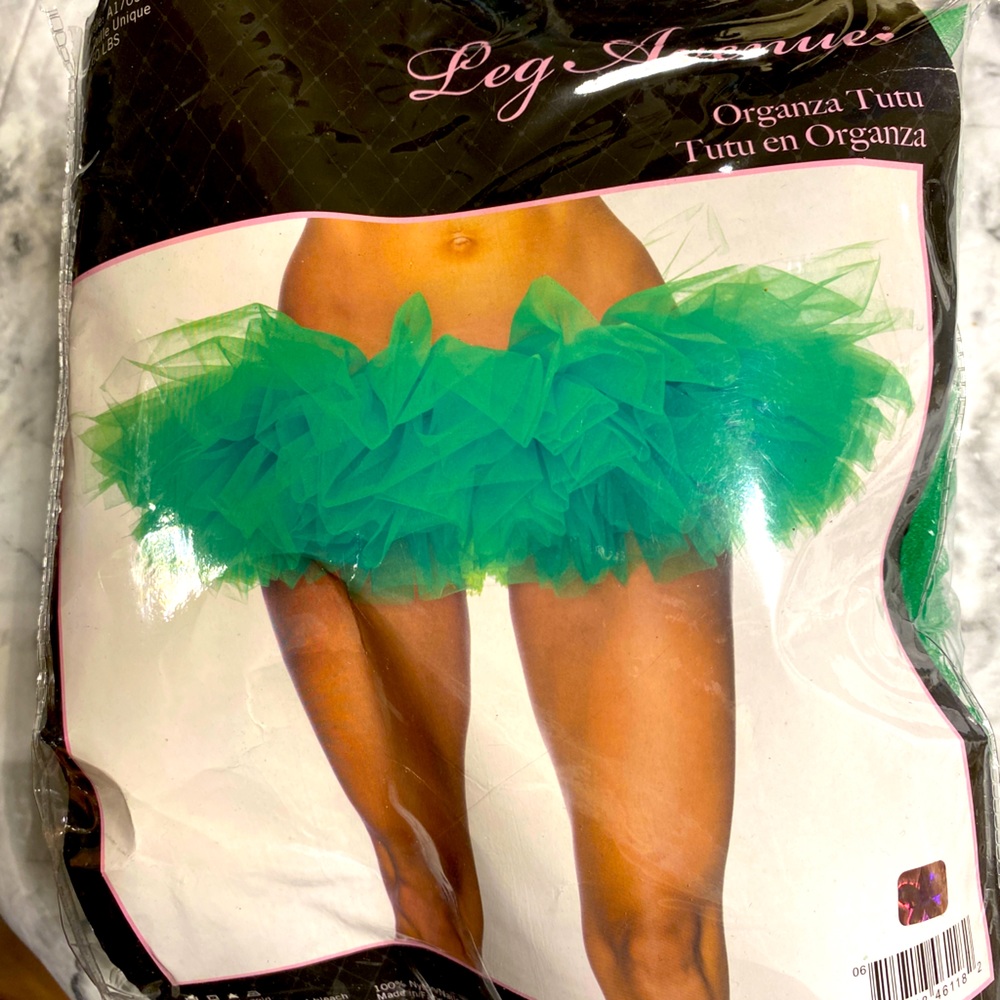 Tulle Organza Green mini skirt Costume Halloween Tutu
